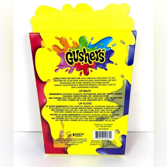 1 x 6pc Set Taste Beauty Gushers Candy Flavored Lip Balms and Liquid Lipgloss - Picture 4 of 6
